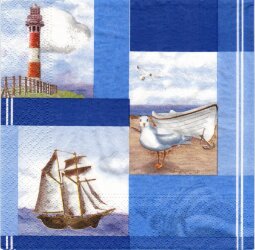 Салфетка для декупажа "Морская тема", 33 х 33 см 