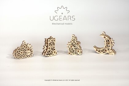 3D-пазл механический UGears - Фиджет Рождественские купить в Москве