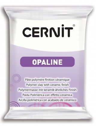 Полимерный моделин "Cernit Opaline" 56гр. белый с фарфор.эффектом купить в Москве