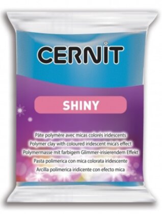 Полимерный моделин "Cernit Shiny" 56 гр./синий с эффектом слюды купить в Москве