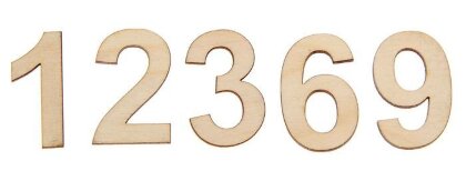 Набор цифр для часов арабские классические 5 шт.(1,2,3,6,9,), H-4 см купить в Москве